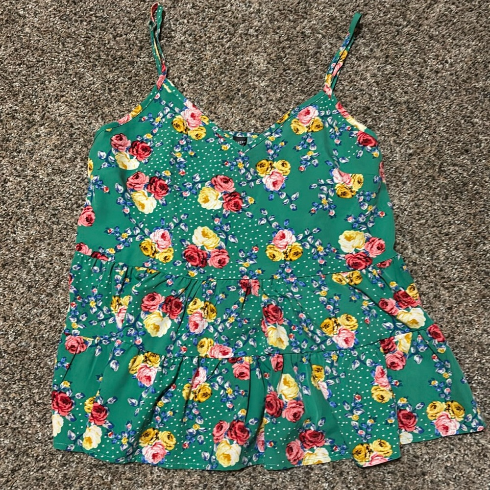 Worn twice, Flower Tank Top